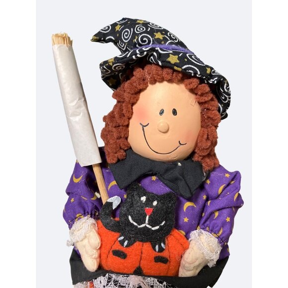Whimsical Witch Shelf Sitter Pixie Legs Doll Halloween Decor - Picture 3 of 11